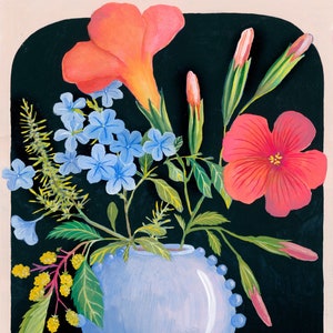 Flowers and berries Giclee print image 1