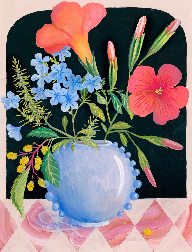 Flowers and berries Giclee print image 1