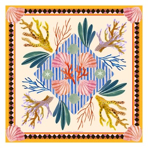 Silk Scarf Corals image 6