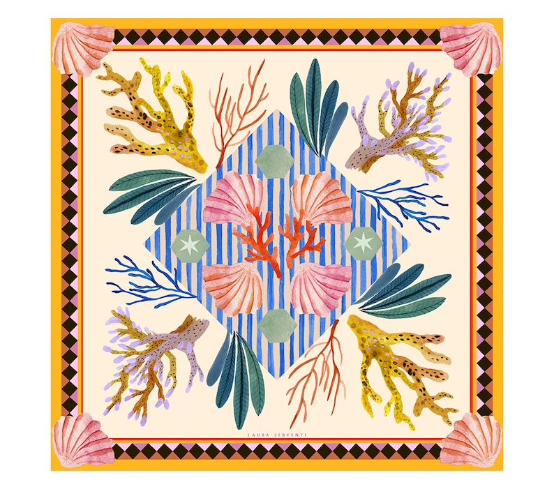 Silk Scarf Corals image 6