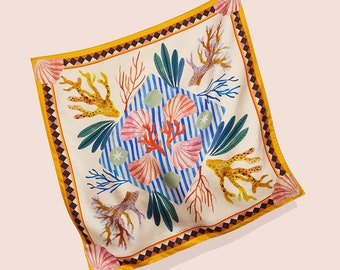 Silk Scarf - Corals