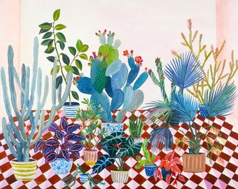 jardin de cactus - impression giclée