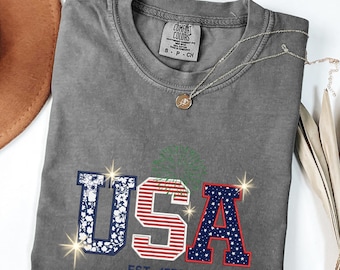 USA EST. 1776 Tee | Comfort Colors | 4th of July Patriotic Shirt