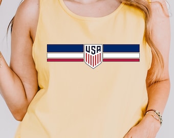 USA Soccer T-Shirt, World Cup 2026 Tank Top, Patriotic Football Fan Gift Tee