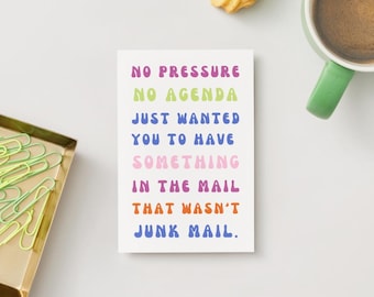 Playful Greeting Card, "No Pressure" Message, 4x6 (Digital Download)