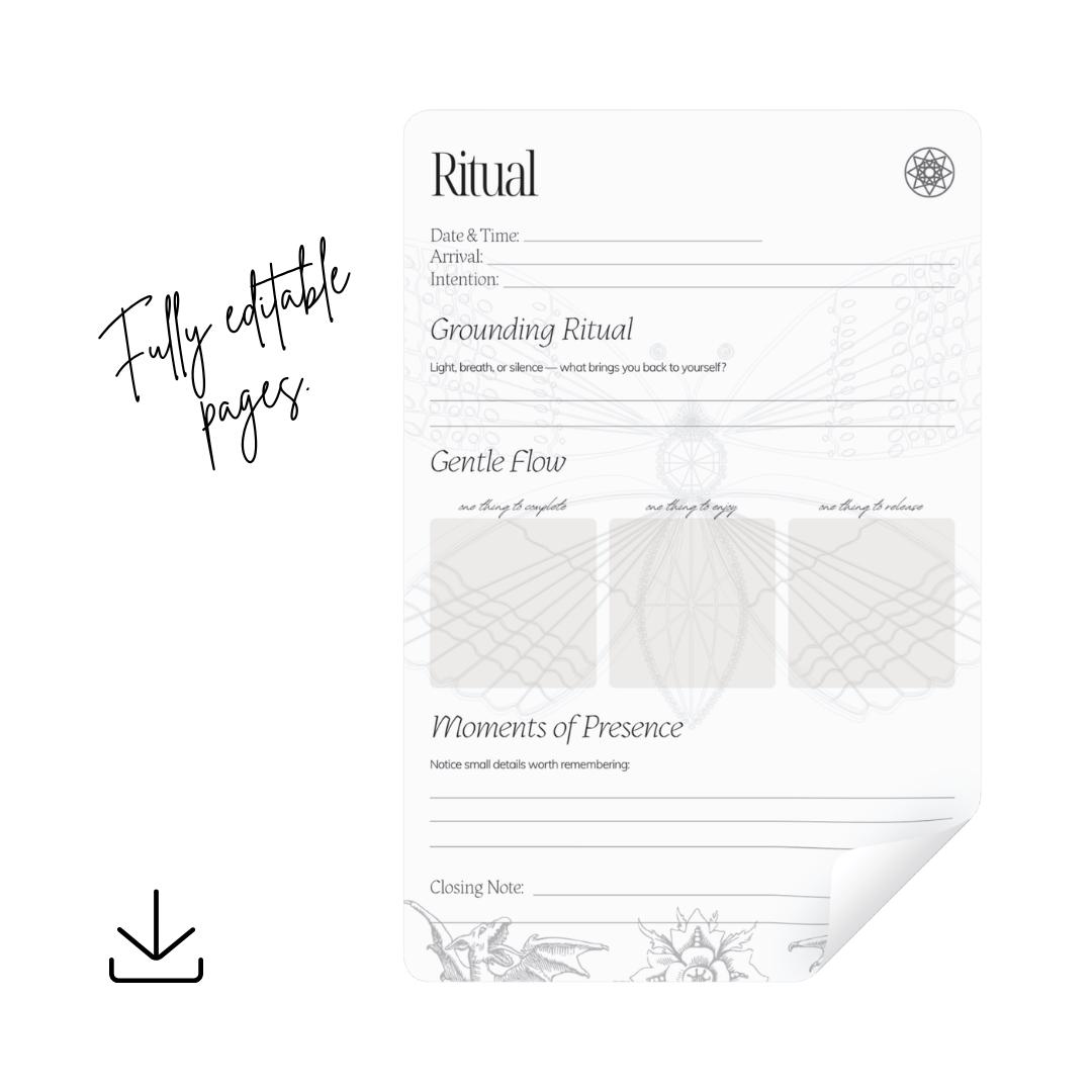 Mind Map On Ritual Sacred Daily Ritual Template PDF PNG 2026 Spiritual Routine Success Map ...