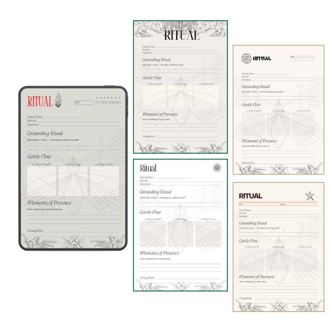Week Ritual Template Sacred Daily Ritual Template PDF PNG 2026 Spiritual Routine Success Map ...