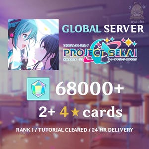 68000+ Crystals | EN/GLOBAL SERVER | Project Sekai Colorful Stage  | 68K+ | Starter Reroll ENsekai PJsekai