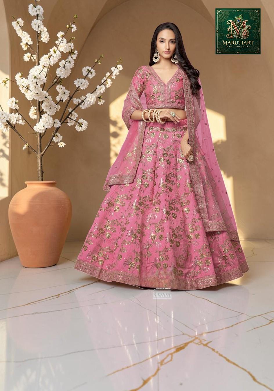 open lace back dress Designer Light Pink Embroidery Work Gown