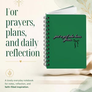 Just a Girl Who Loves Jesus Spiral Bound Journal | Faith Bow Design