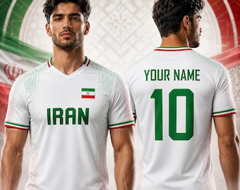 Personalized Iran Soccer Jersey, Custom Name Football Shirt, Team Fan Gear