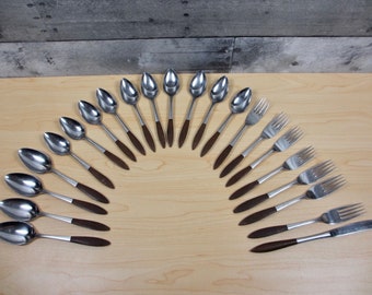 Danish Modern Style Canoe Muffin Stainless Steel Utensils Ekco Epic 22 Assorted Pieces
