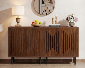 Farmhouse Buffet Cabinet Set of 2 Rustic Storage Sideboard Console