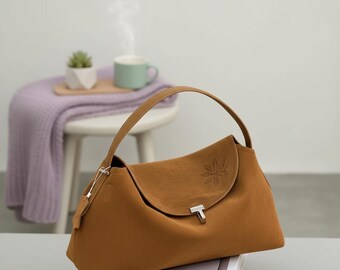 Bolso tote vintage de imitación de gamuza – Bolso de hombro bajo el brazo