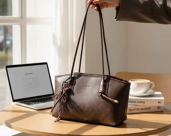 Bolso de hombro Y2K de piel sintética, bolso cruzado retro, bolso tote de moda de los años 2000