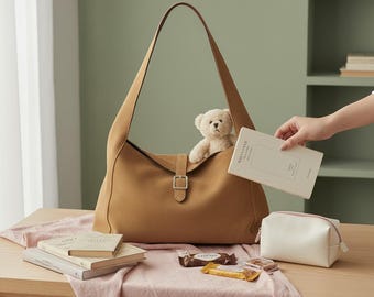 Bolso bandolera de piel de ante – Bolso de hombro de piel de vacuno suave para la moda de invierno y el uso diario.