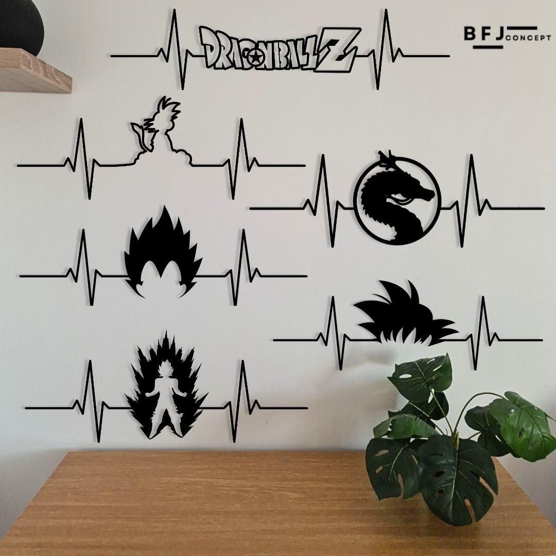 Dragonball Z Beat Line - DBZ - Steel Wall Decoration - Size 60 Cm ...