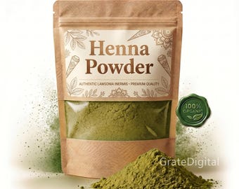 Pure Henna Powder for Hair and Hands, Organic Mehndi Dye
