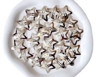 Set di 3 fermagli per capelli a stella, argento/oro/colorati, gioielli da sposa, stelle, accessori per capelli da matrimonio, fermagli a stella 3-4 cm, gioielli per feste rave, stile gotico Y2K