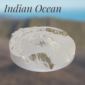 Indian Ocean Islands — Piton de la Fournaise, Le Morne & More | CNC Terrain Sculpture in Aluminum
