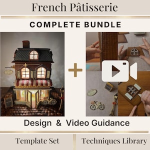 BUNDLE - French Pâtisserie Gingerbread House Template + Pro Techniques Video Guide (Printable Download & Video Access)