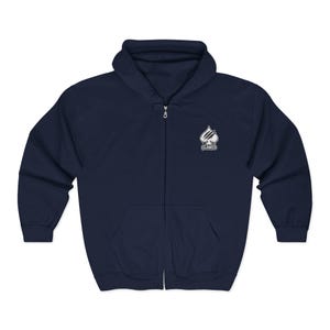 Clawed Flame Logo Full Zip Hoodie | Black Skull Claw Patch