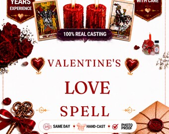Valentine's Love Spell | Personalized Romance & Heart Connection Ritual | Love Attraction and Relationship Energy | Same Day Digital Service