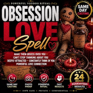 Zaklęcie miłosne na obsesję | Spraw, by stale o Tobie myśleli | Rytuał przyciągania | Energia romantycznego pragnienia | Casting tego samego dnia