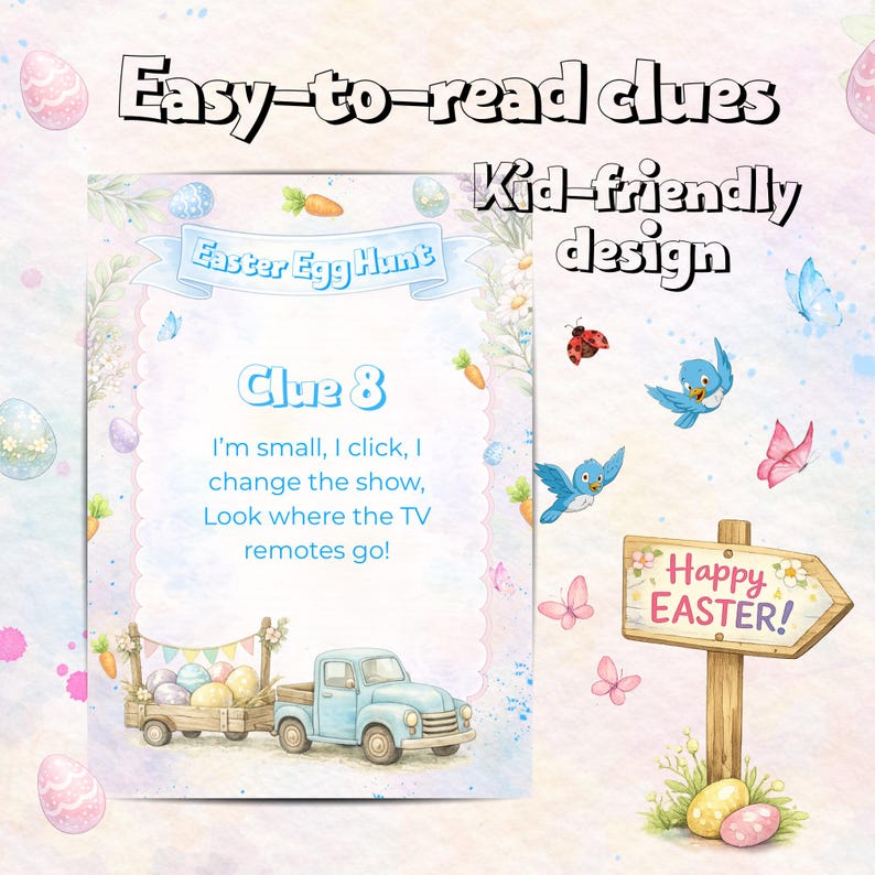 Easter Egg Hunt Clues Printable | Rhyming Riddles, Parent Guide ...