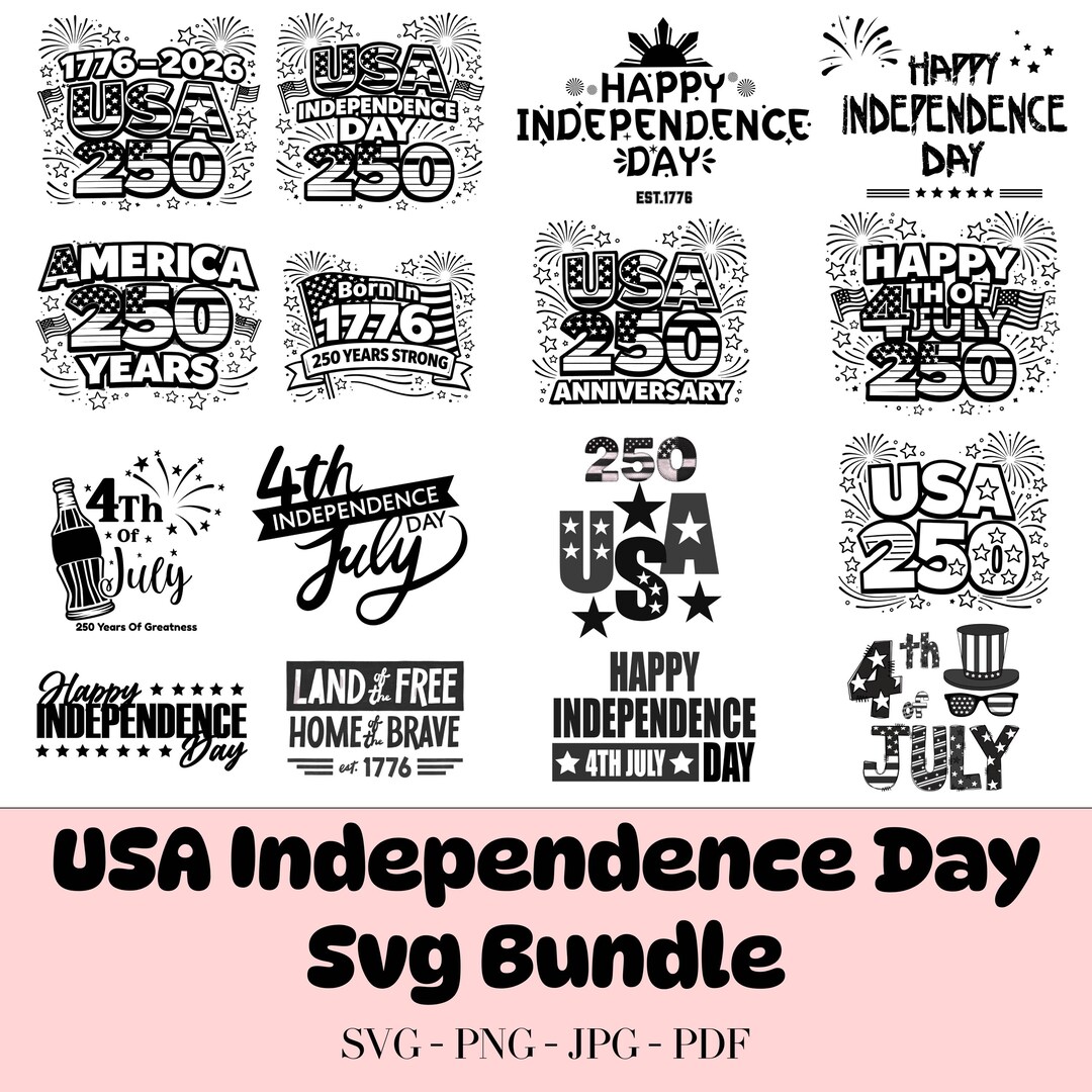 4th July SVG Bundle, Patriotic Quotes PNG, USA Flag Designs for Cricut ...