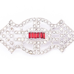 Vintage Kenneth Jay Lane Art Deco Inspired Crystal Rhinestone Brooch