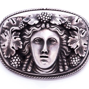 レア ヴィンテージ ヘンリク ウィノグラード スターリング シルバー Repousse Bacchus ブローチ/ペンダント