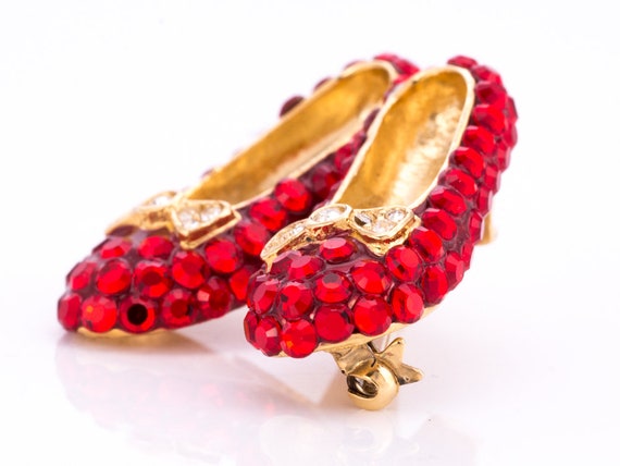 Vintage Suzanne Bjontegard Ruby Slippers Rhinesto… - image 6