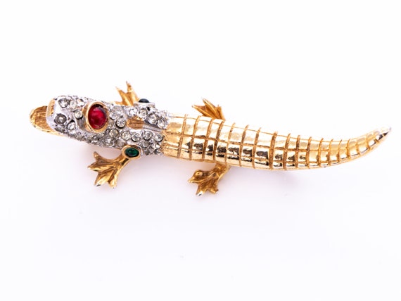 Vintage 1960's Kenneth Jay Lane Figural Alligator… - image 3