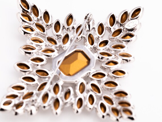 Vintage Kenneth Jay Lane Crystal Cruciform Brooch - image 10