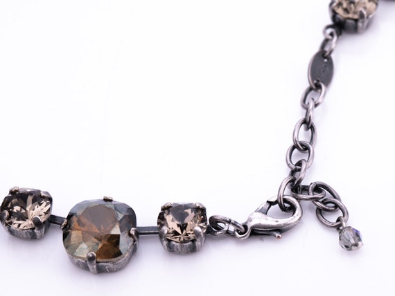 Vintage Krikor Bronze Swarovski Crystal Necklace - image 8