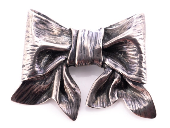 RARE Vintage James Avery Sterling Silver Bow Broo… - image 4