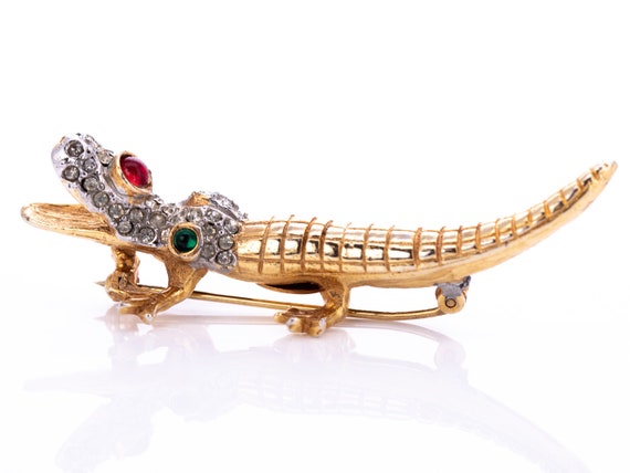 Vintage 1960's Kenneth Jay Lane Figural Alligator… - image 1