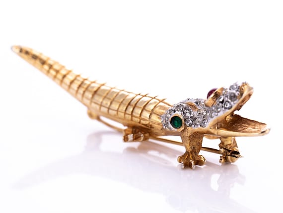 Vintage 1960's Kenneth Jay Lane Figural Alligator… - image 2