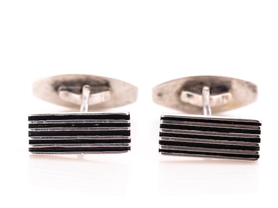 RARE Vintage Hans Hansen Sterling Silver Modernist Cufflinks #629