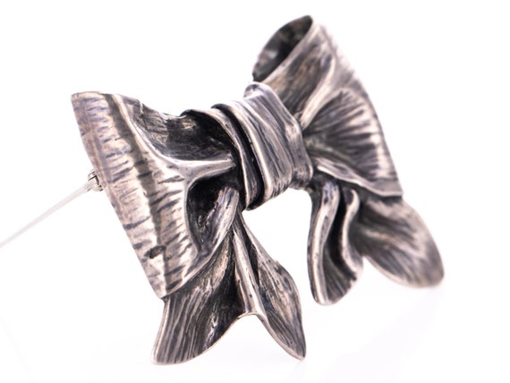 RARE Vintage James Avery Sterling Silver Bow Broo… - image 2