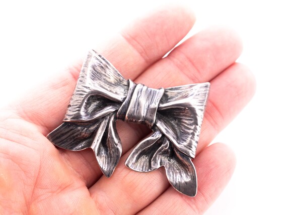 RARE Vintage James Avery Sterling Silver Bow Broo… - image 8