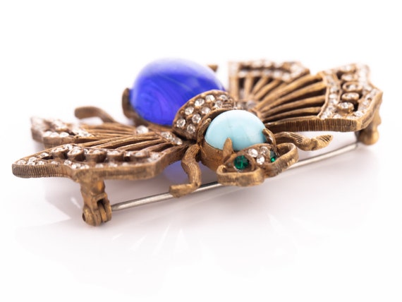 RARE Vintage Kenneth Jay Lane Rhinestone Butterfl… - image 7