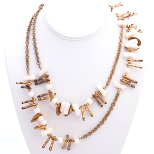Vintage Miriam Haskell Beaded Statement Necklace