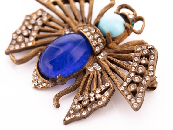 RARE Vintage Kenneth Jay Lane Rhinestone Butterfl… - image 6