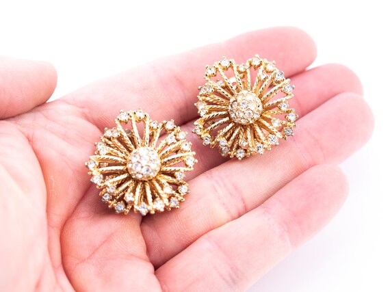 Vintage Ciner Gold Plated Crystal Rhinestone Star… - image 9