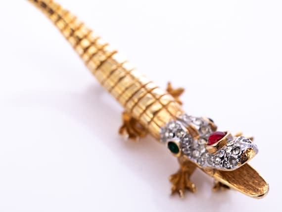 Vintage 1960's Kenneth Jay Lane Figural Alligator… - image 7