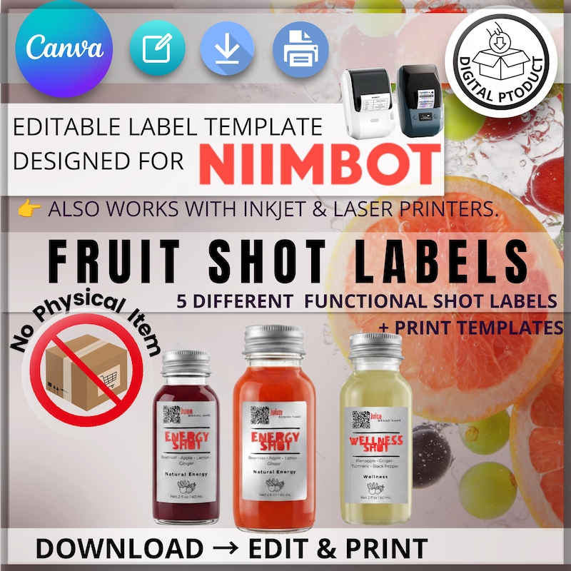 Spent Shot Labels Niimbot Label Template - Etsy