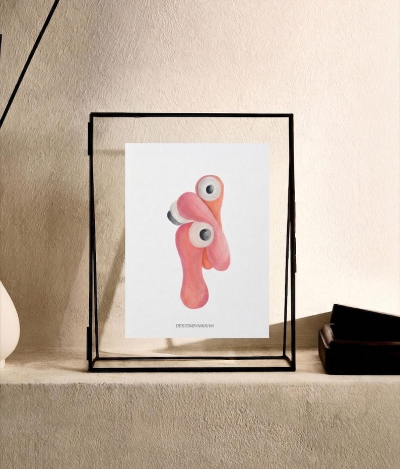 Abstract "Satisfyer" Trio - Digital Art Print | Surreal Modern Art | Instant Download Printable Poster image 3