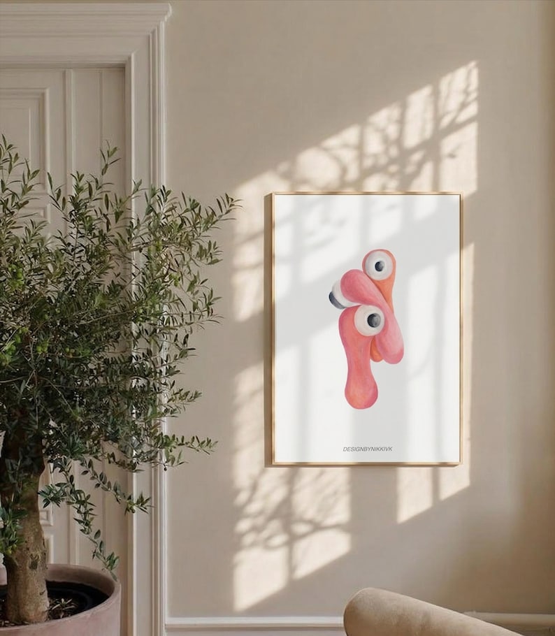 Abstract "Satisfyer" Trio - Digital Art Print | Surreal Modern Art | Instant Download Printable Poster image 6